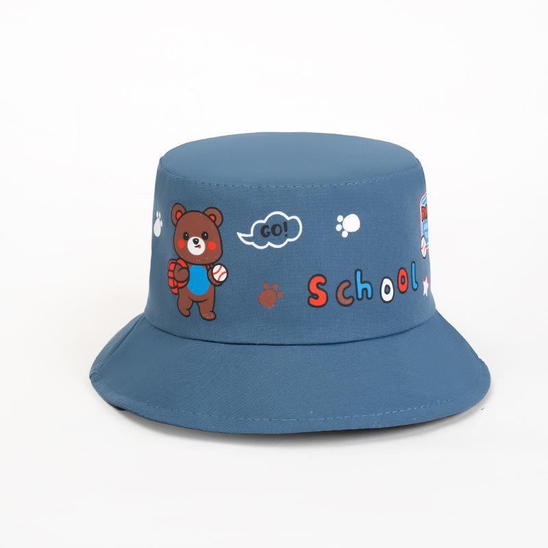 Kinder Fischerhut - Happy Little Bear Design, Sonnenschutz für Jungen & Mädchen
