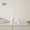 3D Printed Swan Ornament 2Pcs Figurine, Artistic Sculpture with Stable Base, Decorative Collectible Desktop Art Double Ornaments, Minimalist