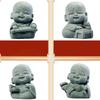 Serviceable Little Monk Figurine Sandstone Desktop Cculpture  Table Centerpieces