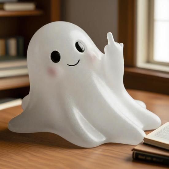 Zlobivý duch dekorace Halloweenská figurka ducha Pryskyřičné řemesla s dráždivými pózami Strašidelně roztomilé stolní ozdoby pro večírky