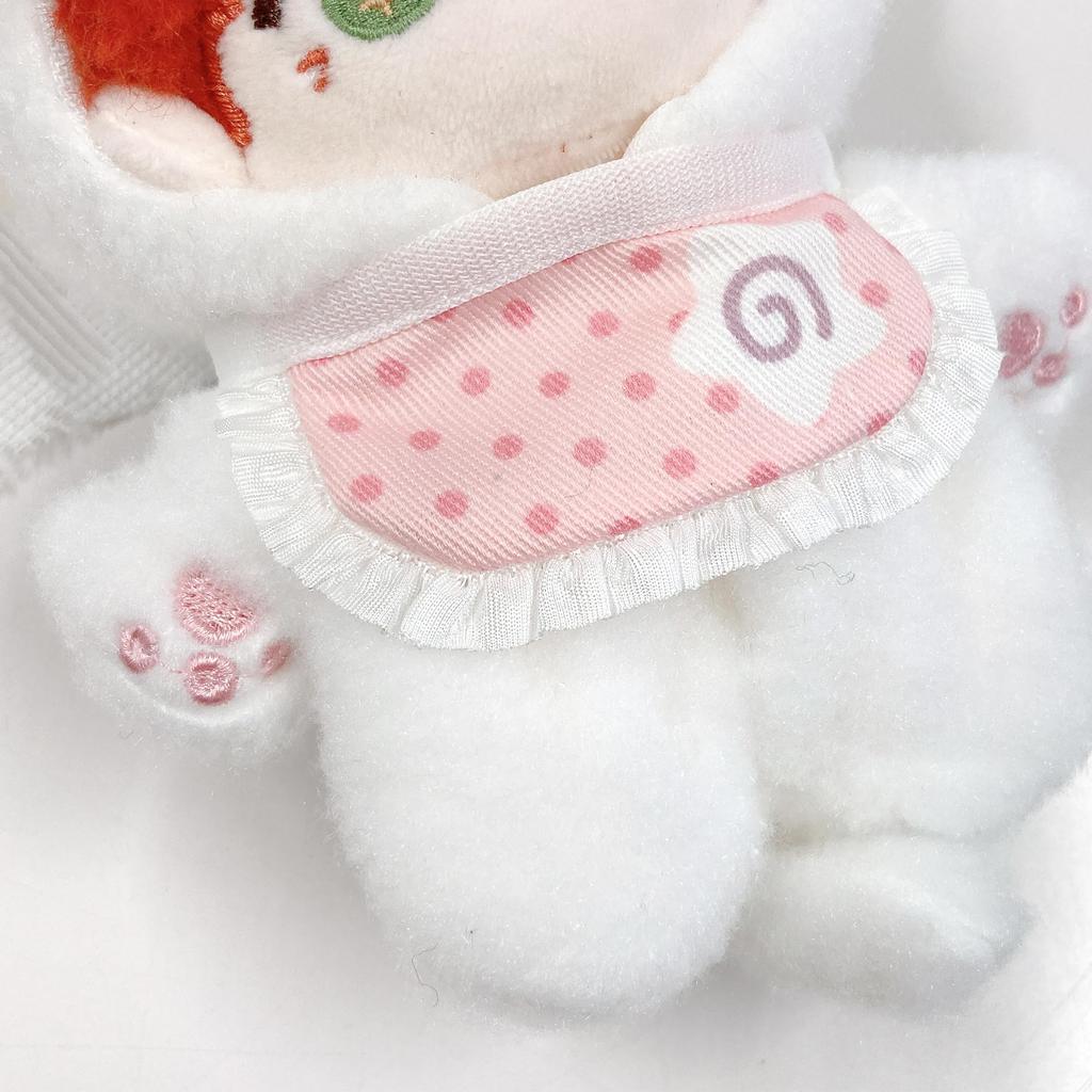 Fluffy Animal Costume with Bib, 10cm Plush Toy Outfit, Cat Costume, Accessory, for Idolfan Activities, Dollmascot, K-pop Doll, Costume [item]