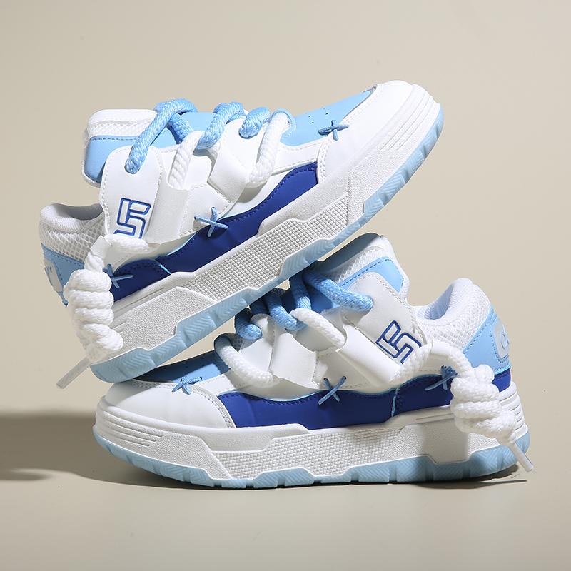 Nowe Damskie Buty Moda Sneakersy na Platformie Panie Wiosenne Płaskie Buty na Grubej Podeszwie Codzienne Buty do Biegania dla Kobiety