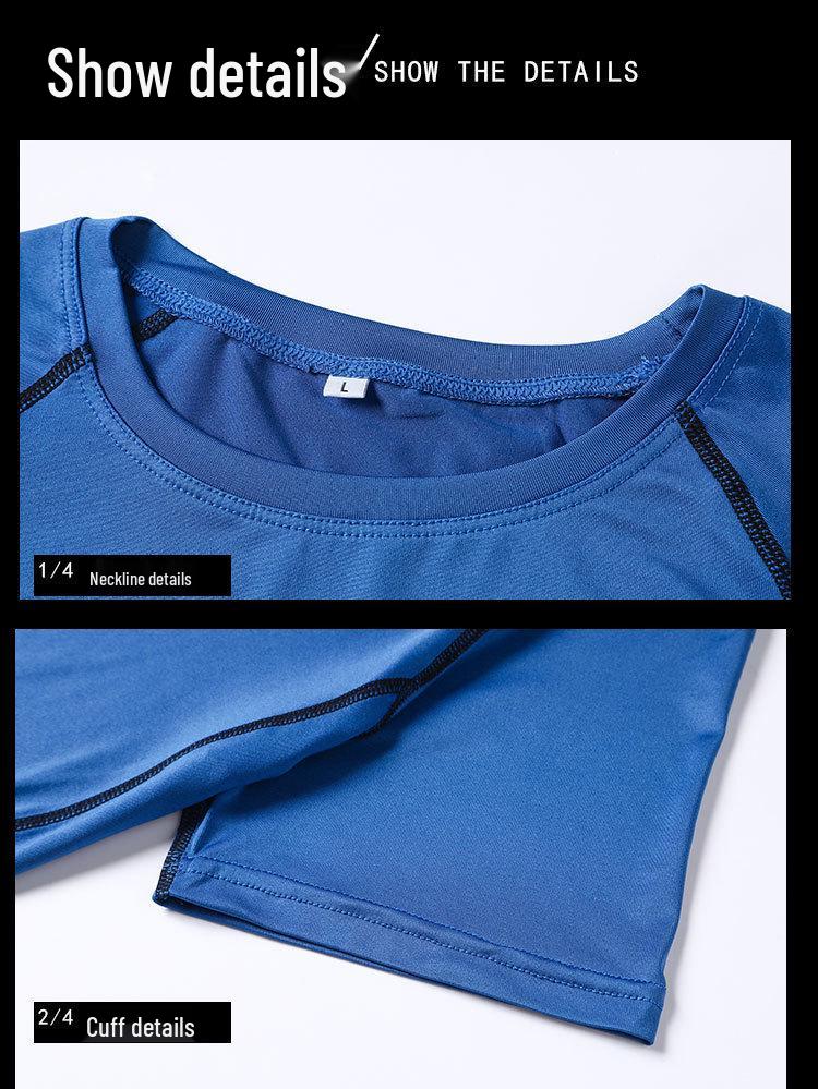 Ανδρικό Αθλητικό Συμπιεστικό T-Shirt Γρήγορου Στεγνώματος - Διαπνέον, Ελαστικό, Κοντομάνικο Τοπ Γυμναστικής