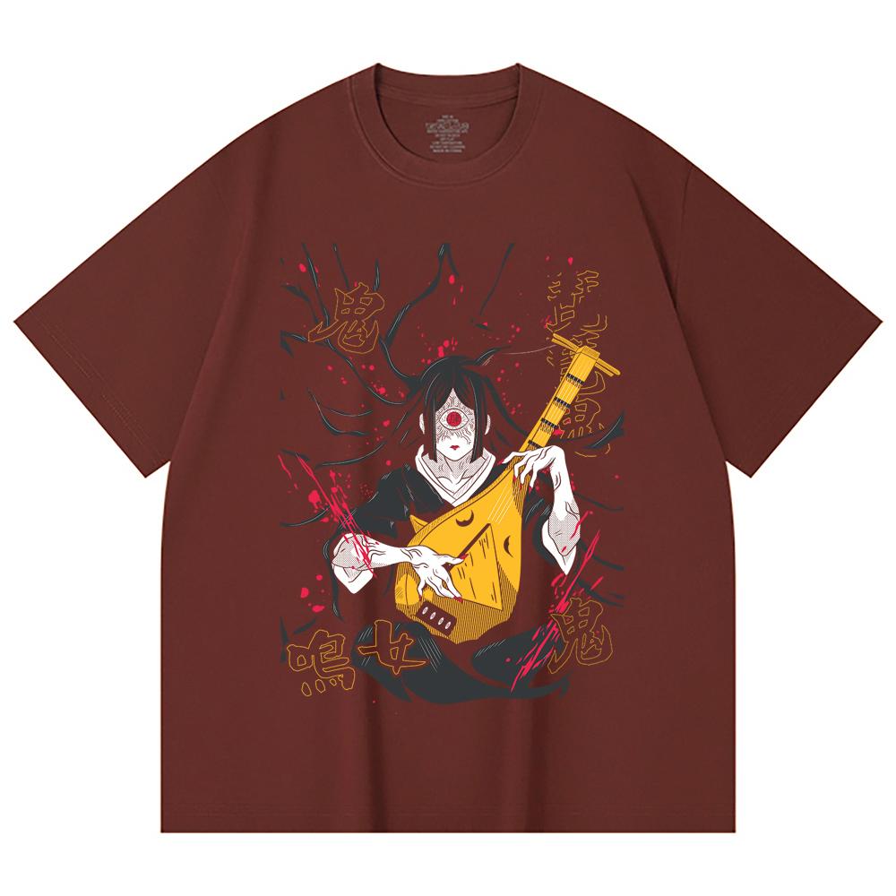 230 Gsm 100% Cotton Demon Slayer V54 Nakime Print Unisex Heavy Cotton T Shirt