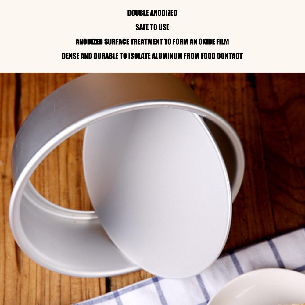 3pcs 4/6/8 Inch Round Cake Pan Aluminum Alloy Removable Bottom Chiffon Cake Pan Deep Tall Anodized Finish Layer Cake Pan