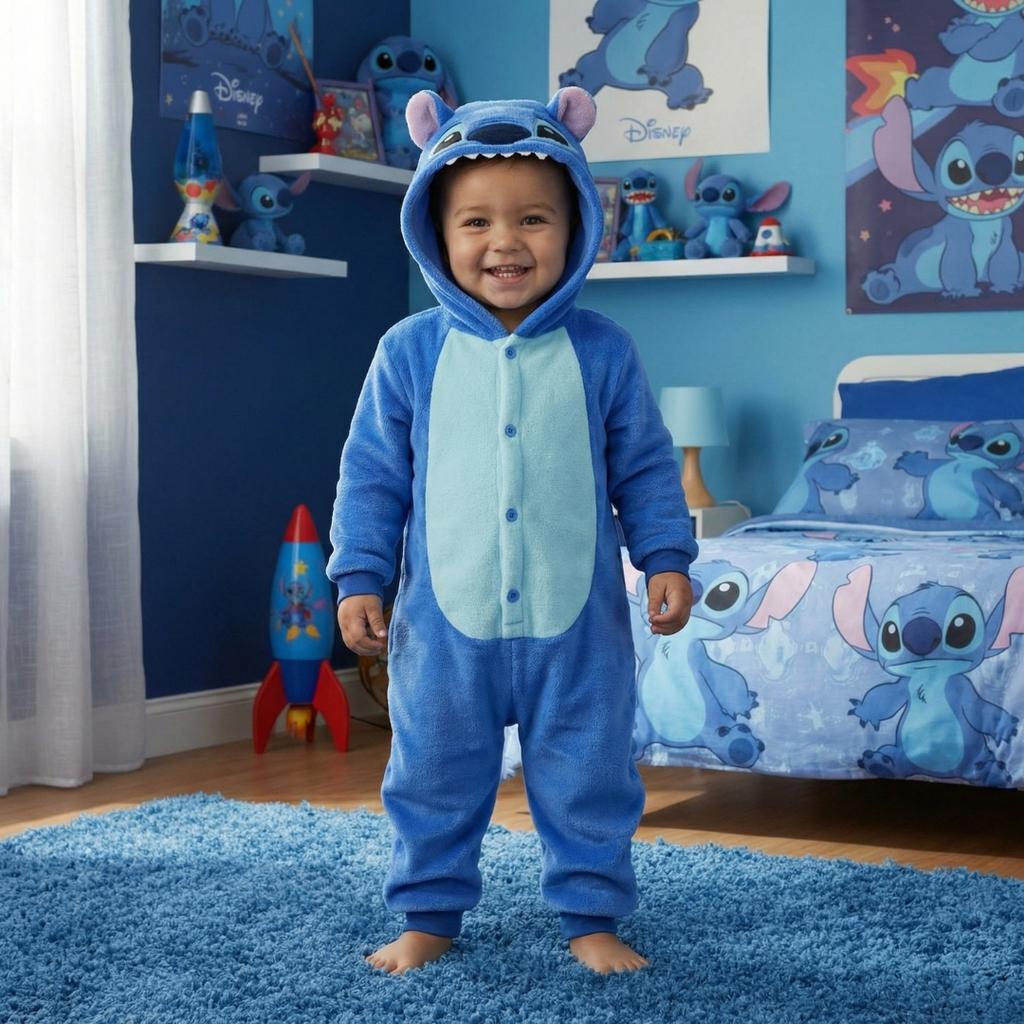 Piżama Onesie Przebranie Śpiochy Disney Stitch Niemowlę 110: 90-95 Cm