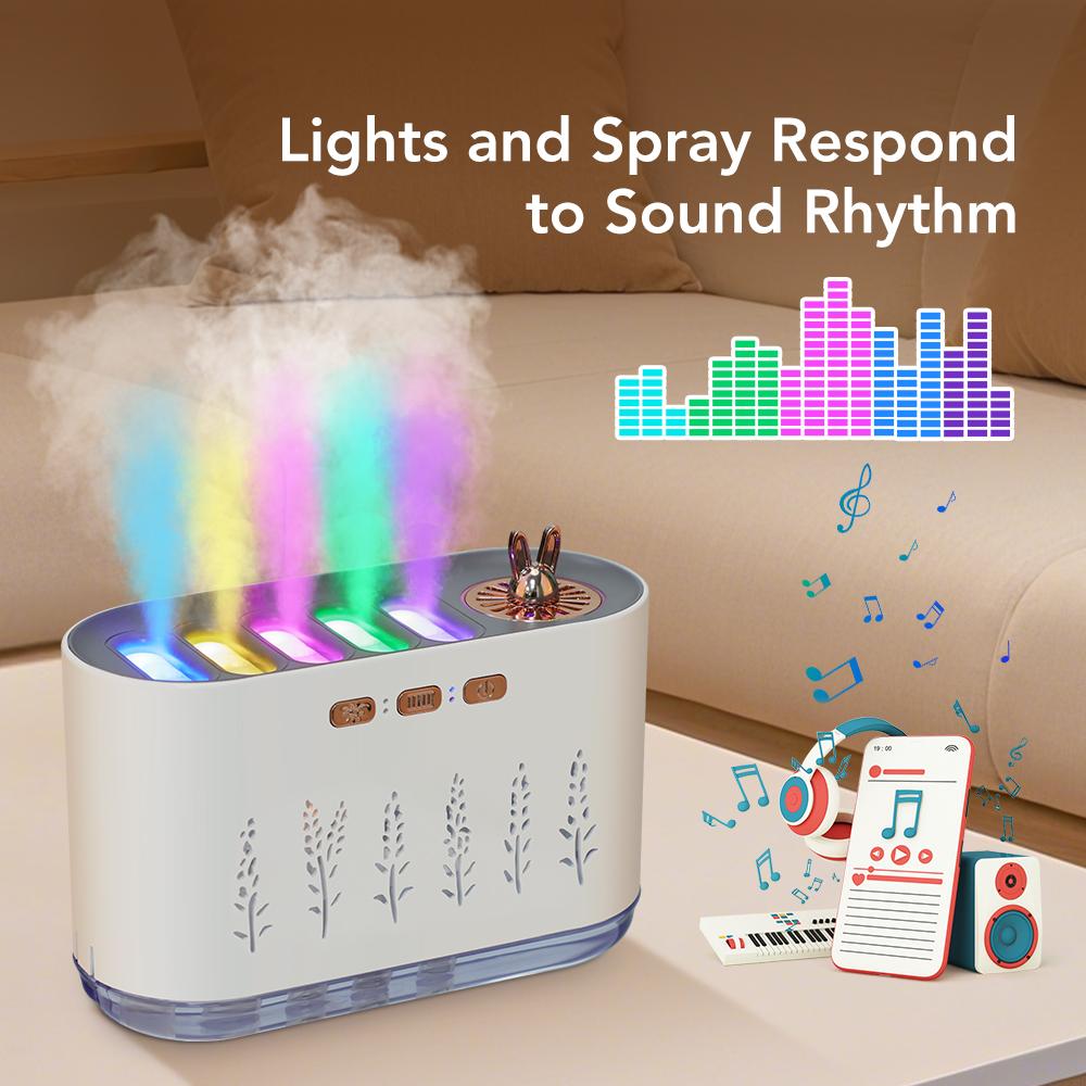 700ml Air Humidifier USB Essential Oil Diffuser 7 LED Lights Aromatherapy Mist Maker Humidifier for Car Home Bedroom with Timer