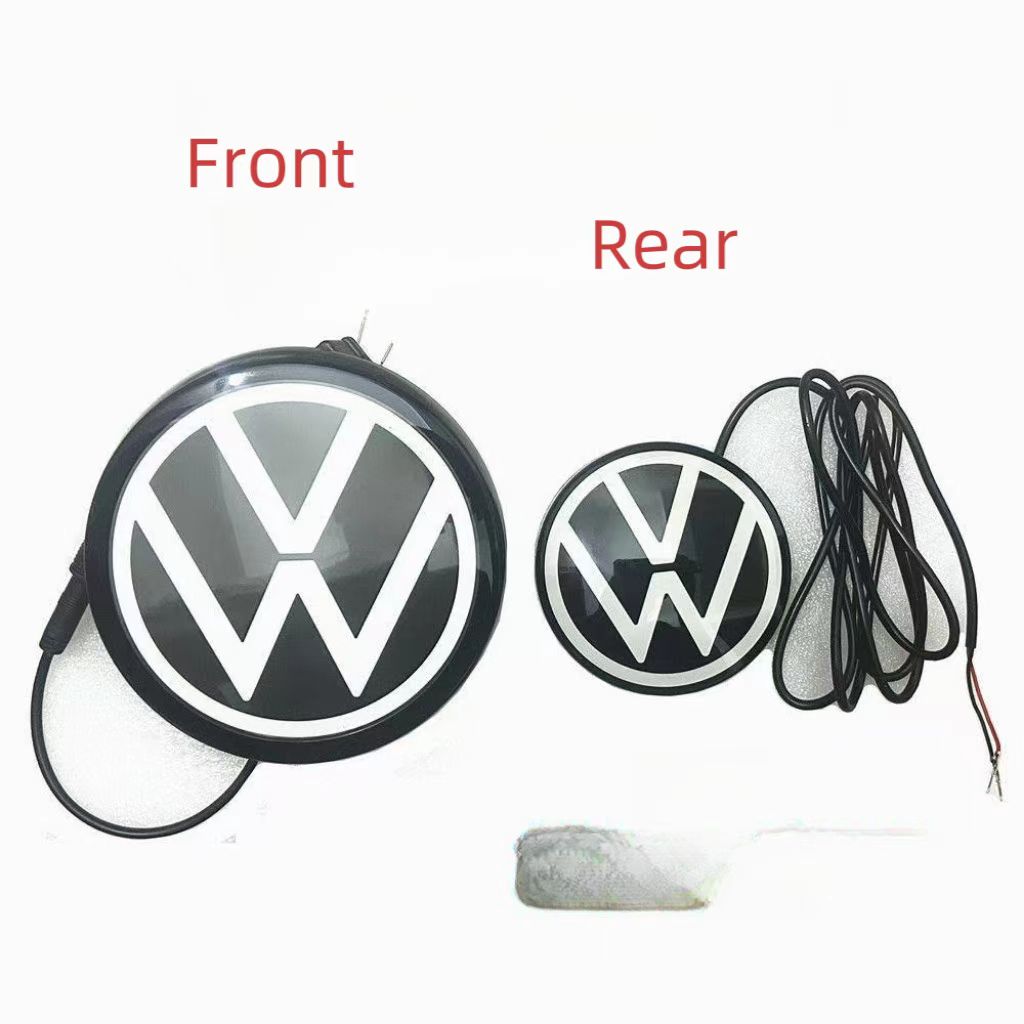 For VOLKSWAGEN VW Sagitar 2019-2025 ACC Front Emblem & LED Rear Badge (Rear badge requires 0.5cm diameter wiring access hole fo