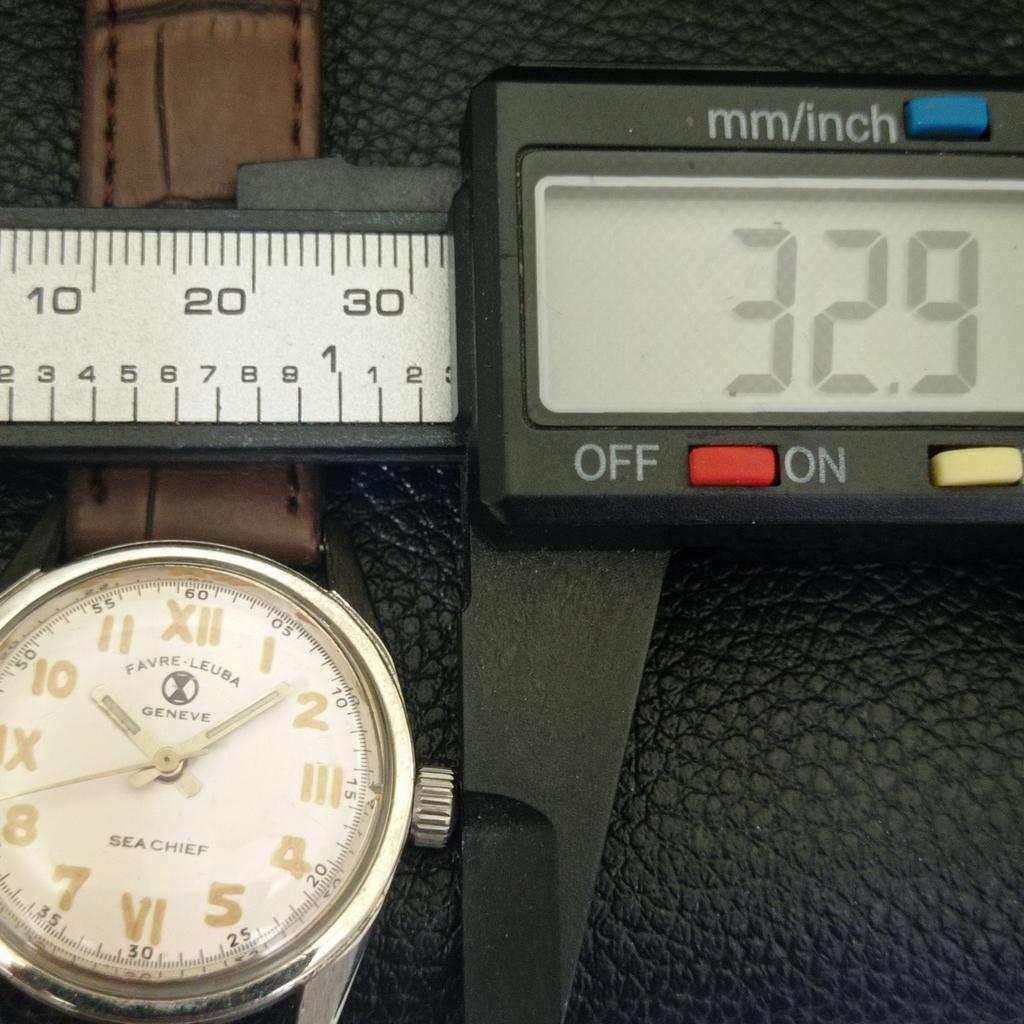 VINTAGE FAVRE LEUBA SEA CHIEF HAND-WINDING SWISS MENS WHITE DIAL WATCH A703811-1