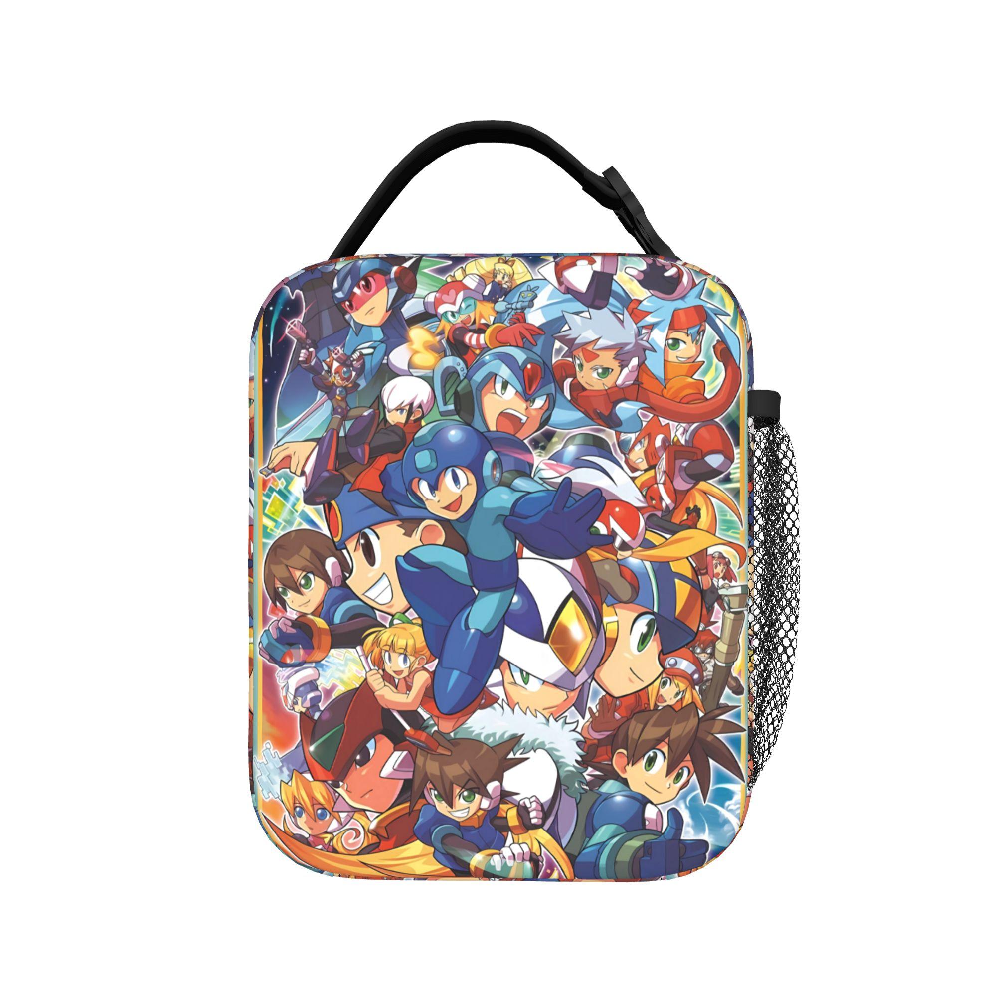 Sac à déjeuner Mega Man Dessin animé Boîte à lunch de voyage Pour unisexe Mignon Portable Isolé Personnalisé Sac isotherme One Size
