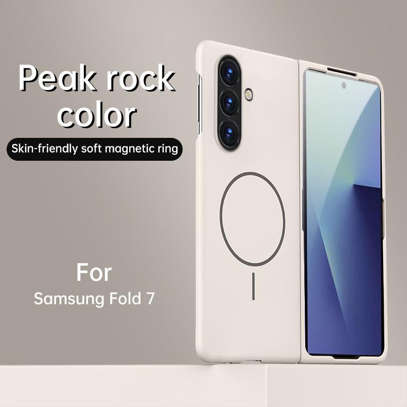

Ultra-Thin Magnetic Case For Samsung Galaxy Z Fold 7 6 5 4 3 ZFold7 Z Fold6 Fold5 Fold4 Framless for Magsafe Slim Frosted Cover Galaxy Z Fold6 белый