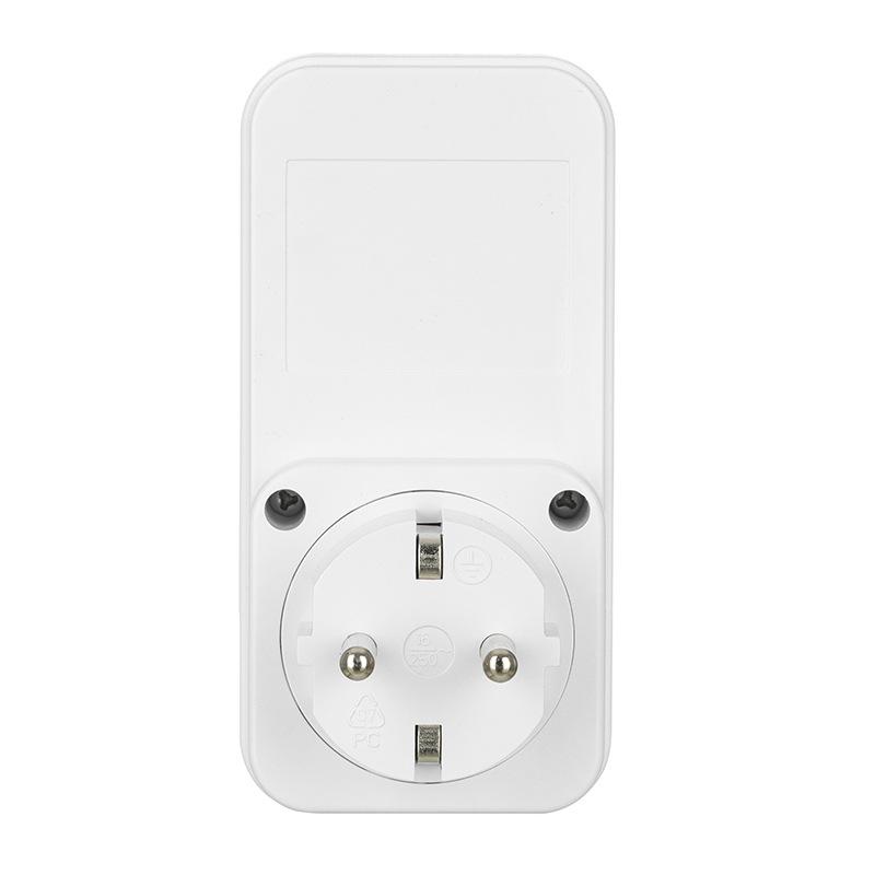 Prise Protecteur de Tension Automatique Protection de Sécurité Surtension/Sous-tension AC 220V Réglable 16A Prise Protecteur de Tension Fiche UE