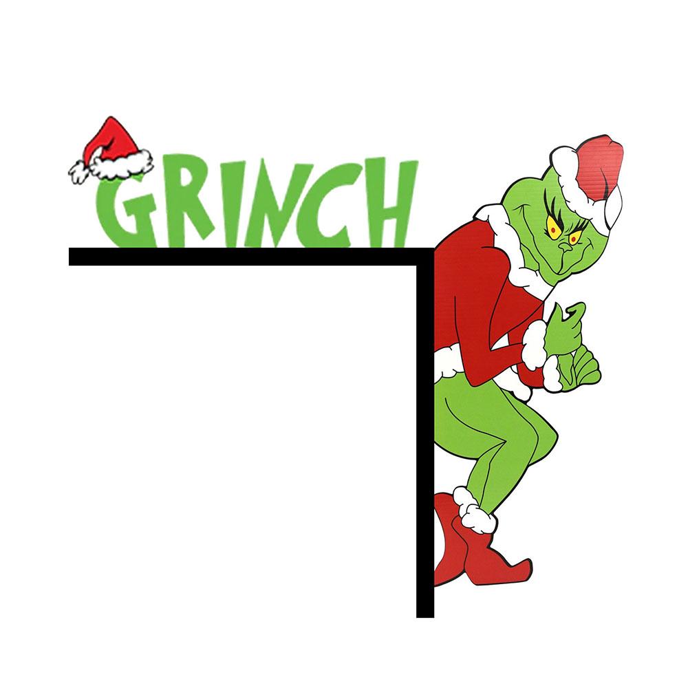 

New Grinch Christmas Door Corner Decoration Creative Home Decor Holiday Party Gifts