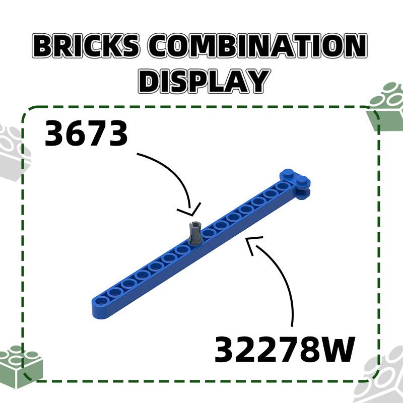 Non-Toxic 714Pcs/Lot 3673 1X2 Link Building Blocks Moc Plug Technical Parts Brick Compatible With All Brand Children Toys Gift Box