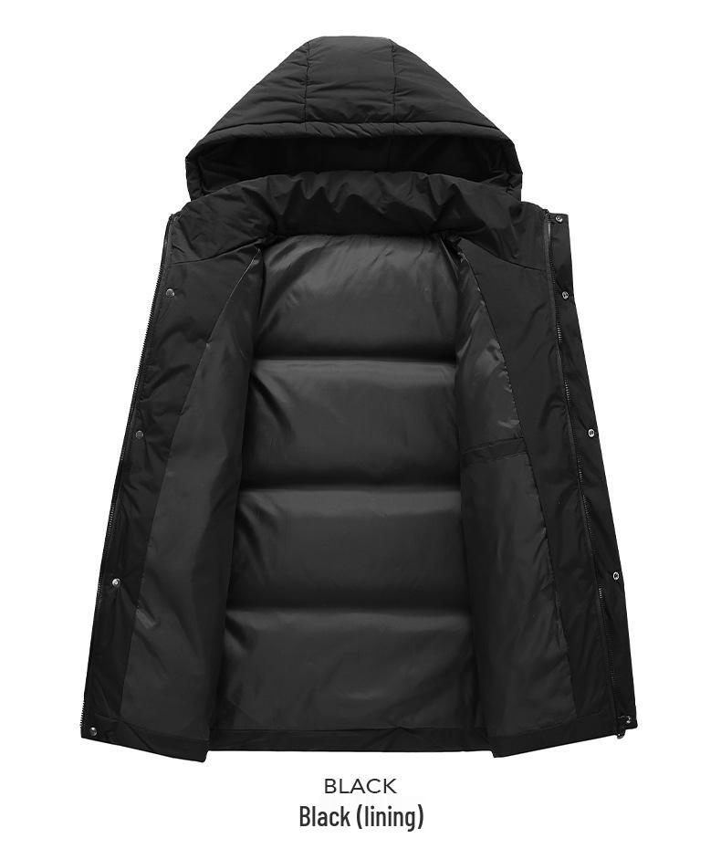 Jachetă cu glugă și puf Adidas Unisex cu Trei Benzi - Palton de Iarnă Trendy
