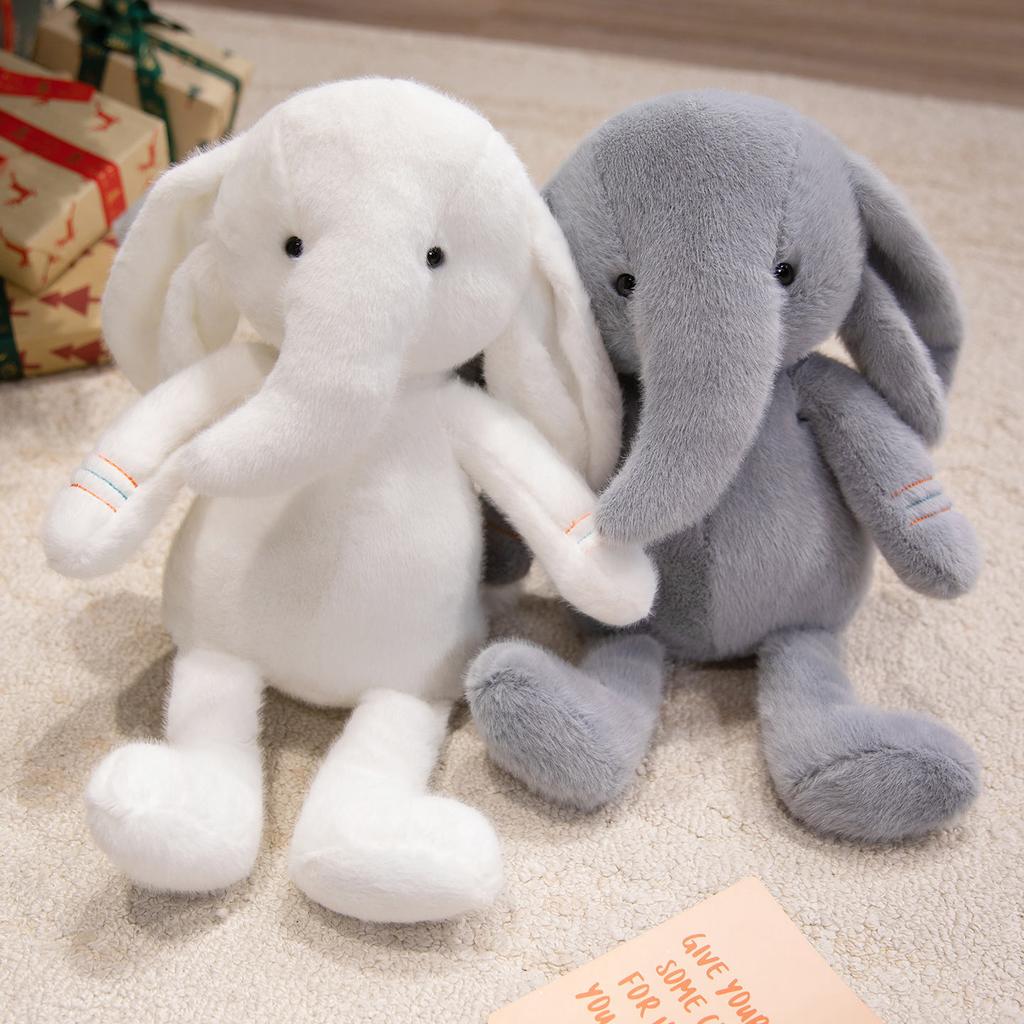 Cute baby elephant doll plush toy elephant doll child soothing doll girl birthday gift sleeping pillow