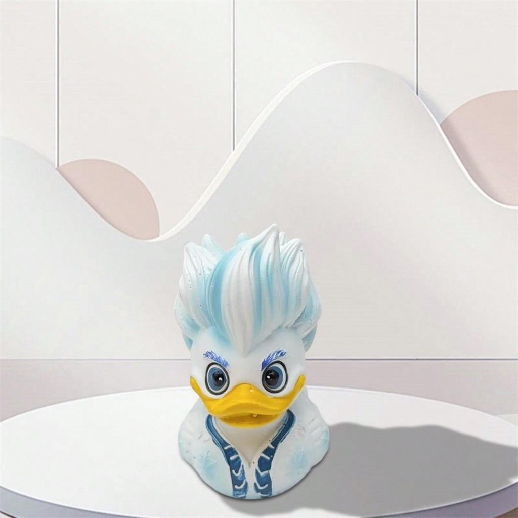 Duck Figurine Creative Ice/Fire Duck Statue Small Resin Animals Desktop Decorations For Home Office
