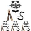 Halloween Costume Accessories Cat Girl Mask With Lace And Ears For Themed Parties