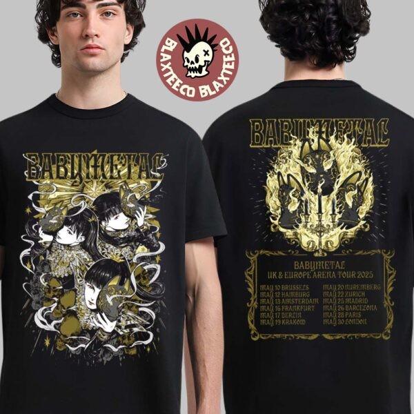 Babymetal Kon Kon Tee UK And Europe Arena Tour 2026 Two Sided Essentials T-Shirt L