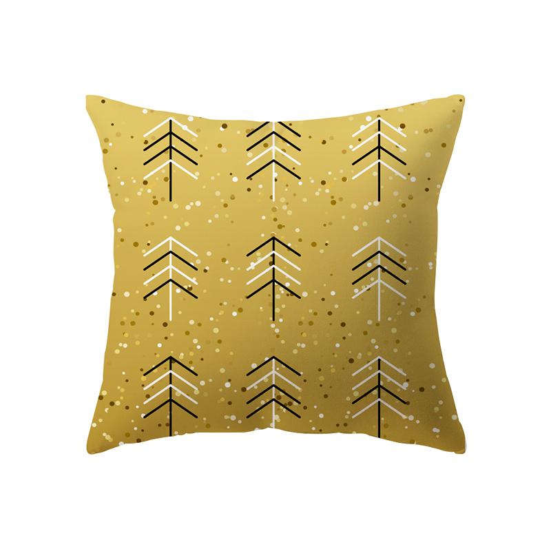 Home Decor Christmas Theme Printed Pattern Cushion Cover Home Living Room Sofa Decoration Square Throw Pillow Pillow Cover