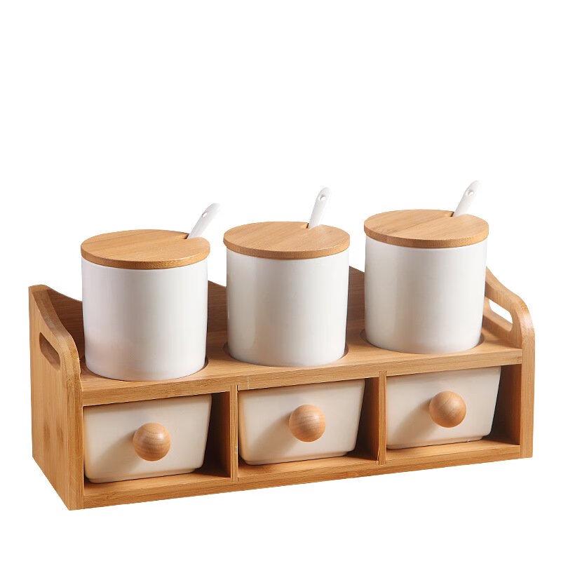 Household Ceramic Seasoning Jar Set