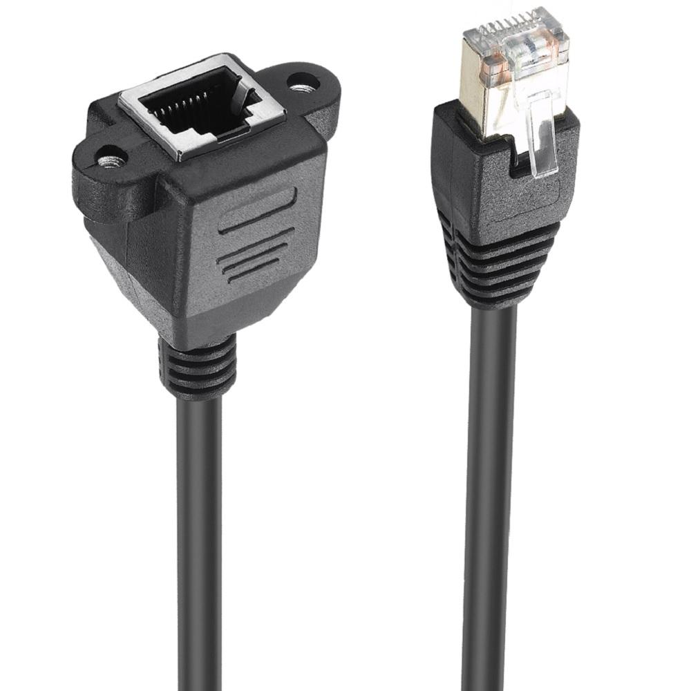 1 x RJ45 Male to Female Extension Ethernet Network Extension Cable 1.5m Black