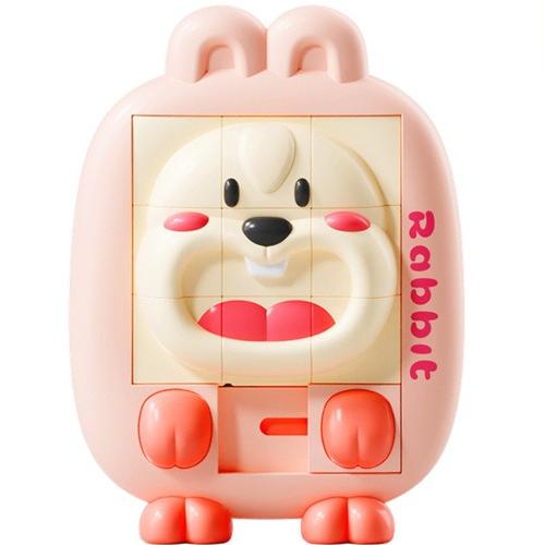 Non-Toxic 3D Cartoon Animal Huarongdao Kids Hand Eye Coordination Cartoon Dinosaur Sliding Puzzle Toy