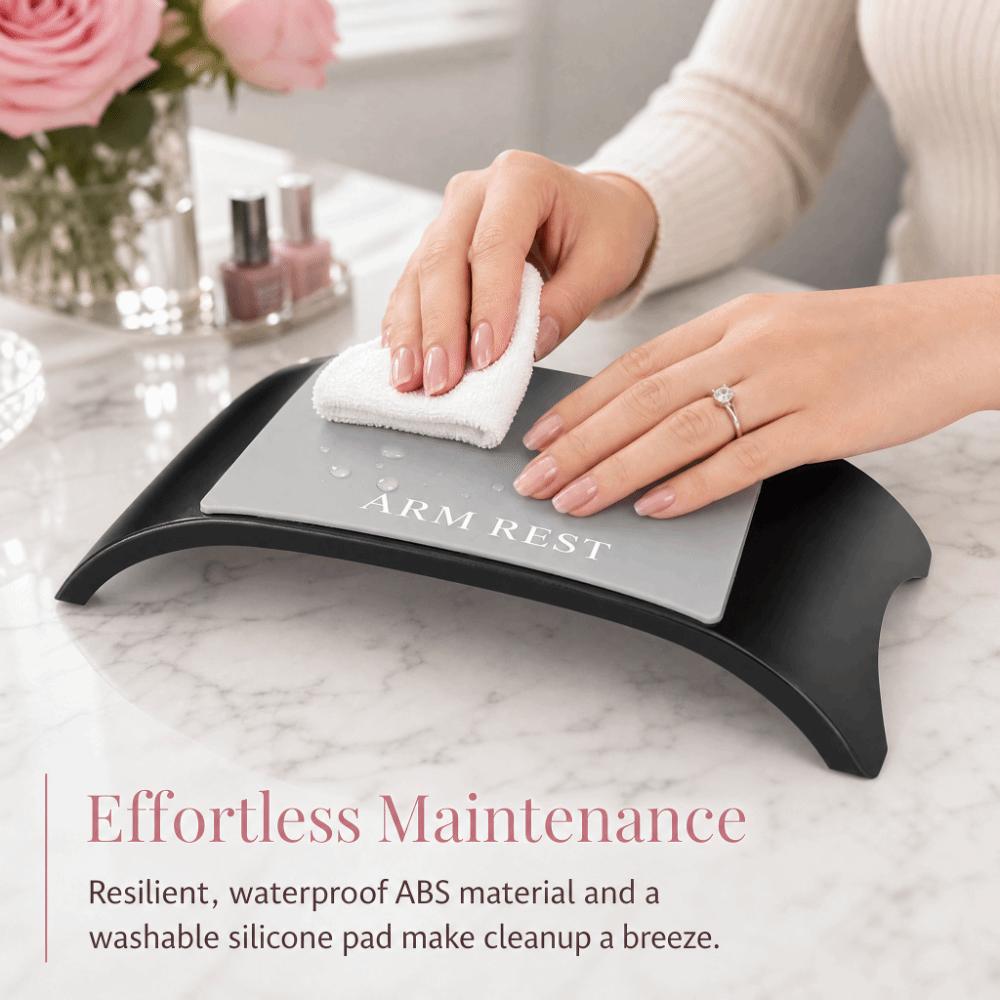 Black Color Nail Arm Rest Pillow Silicone Material Nail Art Hand Rest Home Diy Nail Care Use