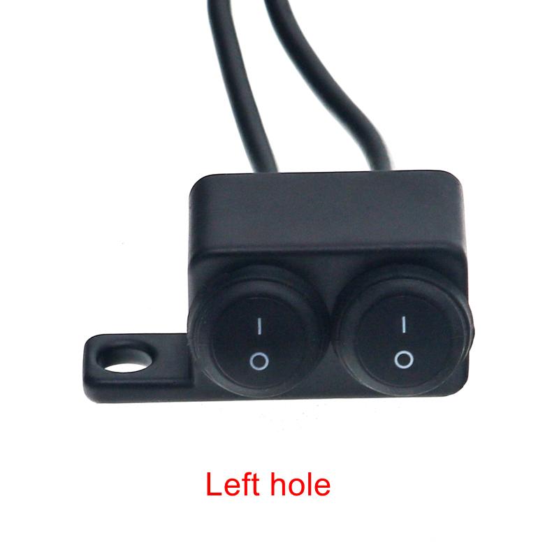 LMoDri Motorcycle Handlebar Switches On/off Button Connector Push Dual Button Waterproof Switch For Motorbike ATV Scooter