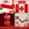 Red Xi Character Lanterns: Wedding Photo Props & Room Decorations