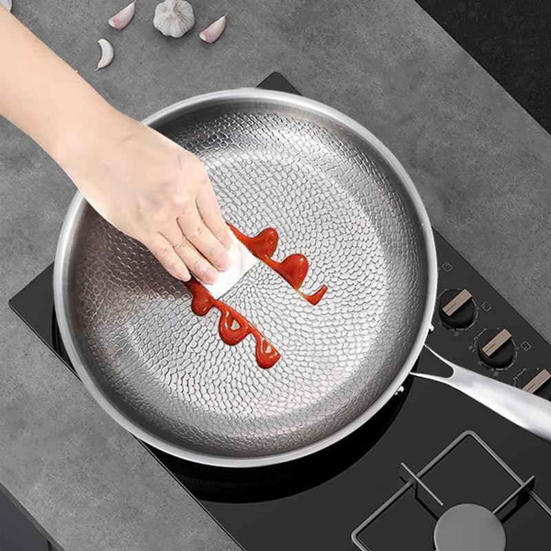 Saute Pan Frying Skillet with Lid Multi Functional Nonstick Cookware Titanium Hammered Skillet For Kitchen Cooking