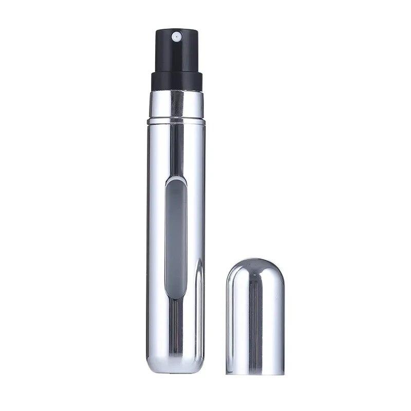 8ML přenosná cestovní mini malá nádoba z hliníkové peněženky tester Dekantační váleček na parfémy Nástroj na dávkování lahví Doplňovatelný sprej 1ks