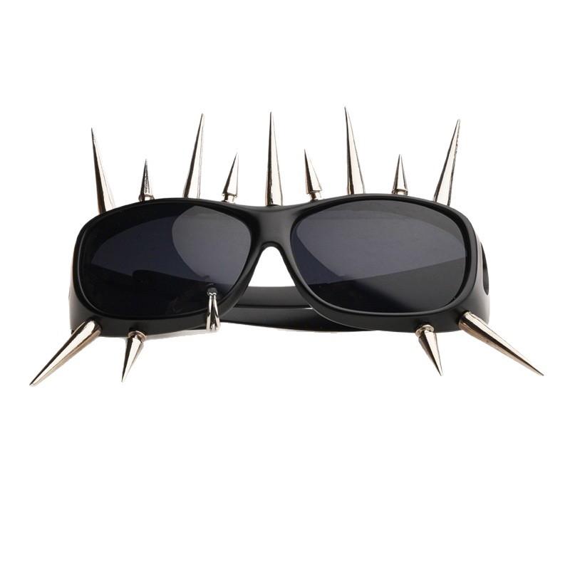 

New Men and Women s Funny Sunglasses Cool Rivet Exaggerated Design Style Party Punk Goggles Sun Glasses UV400 Fashion Shades чёрный