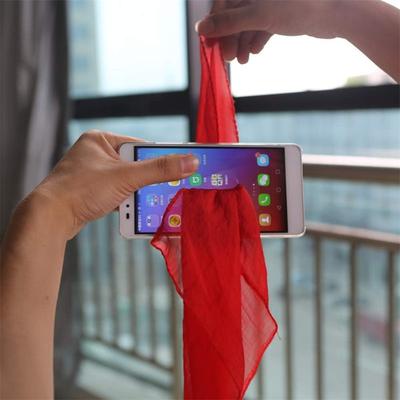 Adereço Engraçado de Truque de Seda Mágica para Iniciantes de Close-Up Ilusão de Penetração de Telefone Ferramenta de Piada de Mágico para Show de Festa Acessórios de Pegadinha