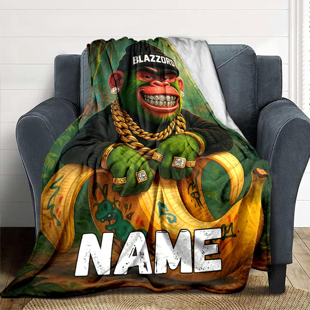 Custom Name Call Duty Mobile Blanket for Couch & Bed, Plush Cozy Fuzzy Blanket Super Soft & Warm Blankets for Fall and Winter. 0908162