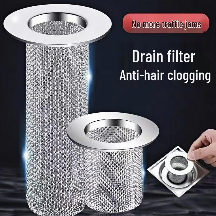 Stainless Steel Anti-Hair Clog Drain Filter for Bathroom Wash Basins
