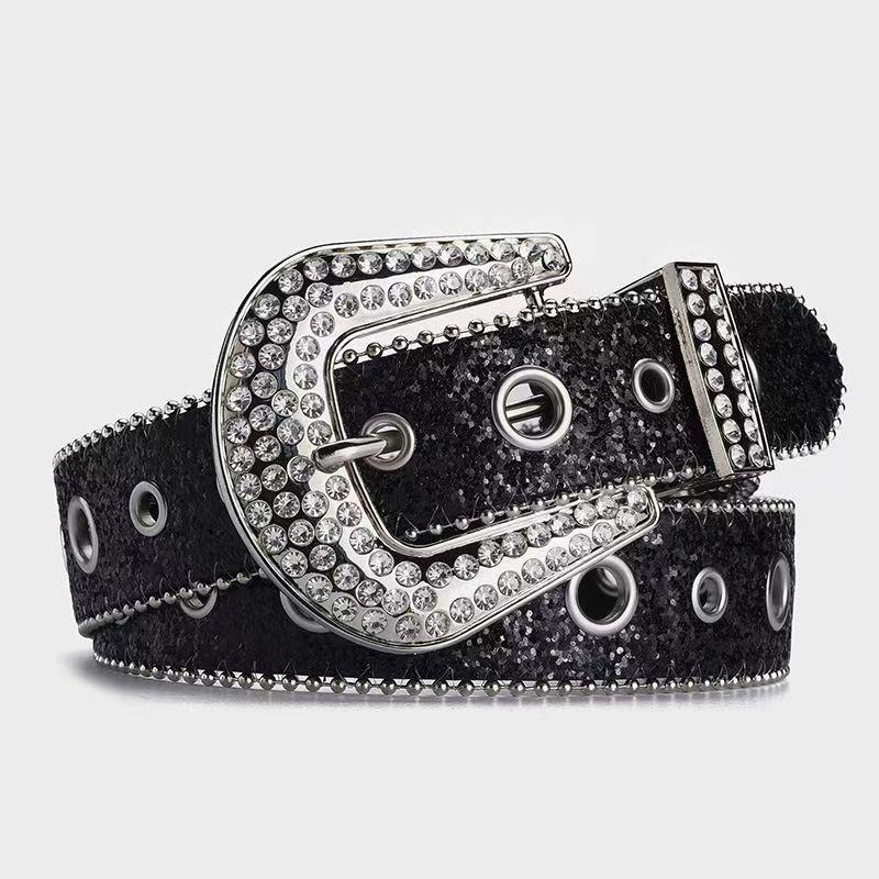 Women's Rhinestone Belt: Versatile Wide Waistband with Sequin Decoration for European & American Fashion