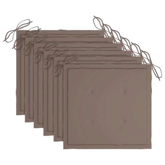 Maison Exclusive - Chaises à manger d'extérieur lot de 6 et coussins Acacia massif