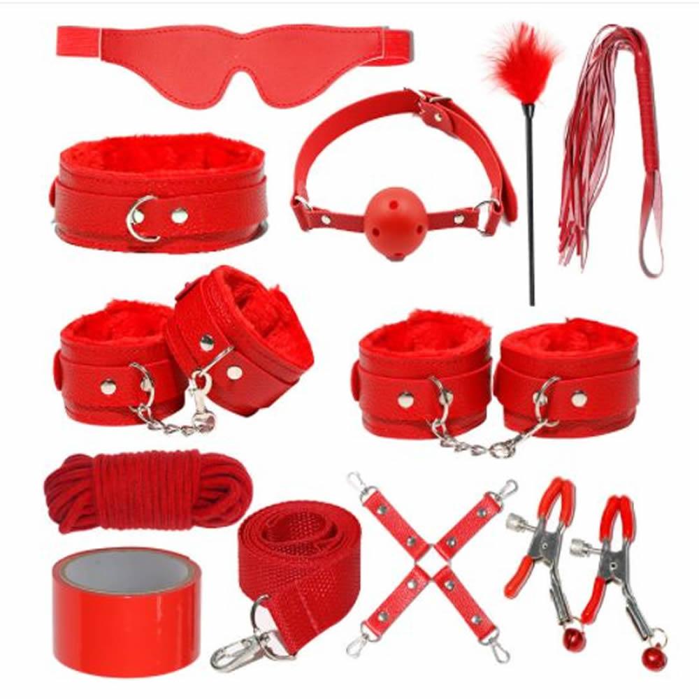 BDSM Kits Adults Sex Toys For Women Men Handcuffs Nipple Clamps Whip Spanking Sex Metal Anal Plug Vibrator Butt Bdsm Bondage