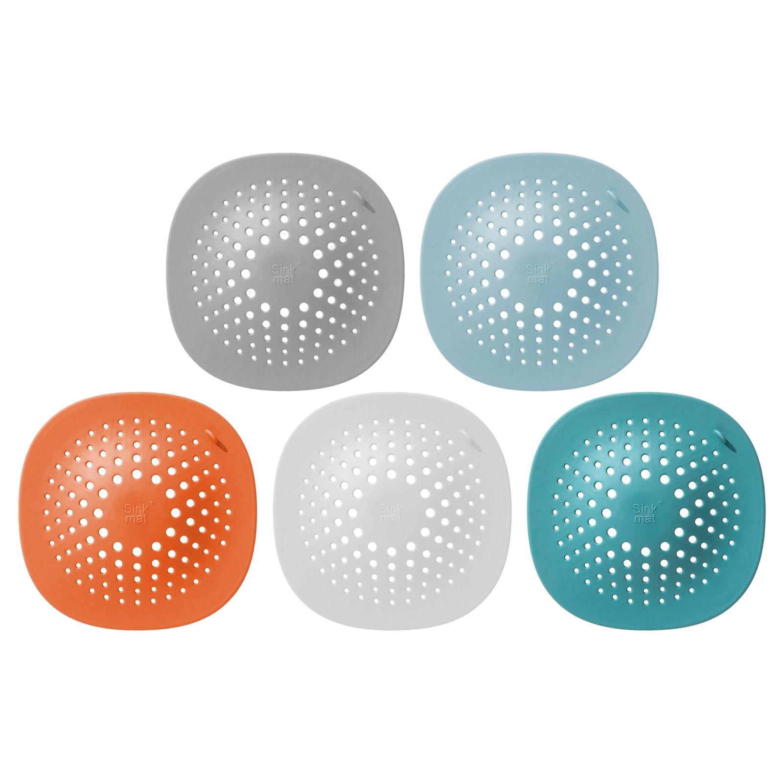 

Набор из 5 уловителей волос, крышек для слива душа, пластиковых резиновых сеток для раковины для ванной и кухонной раковины