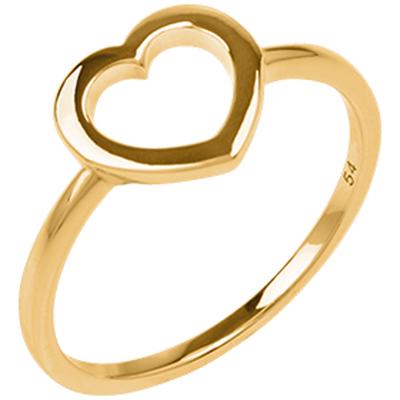 Gold Plated Ring 'Love' Golden - 10x9 Mm
