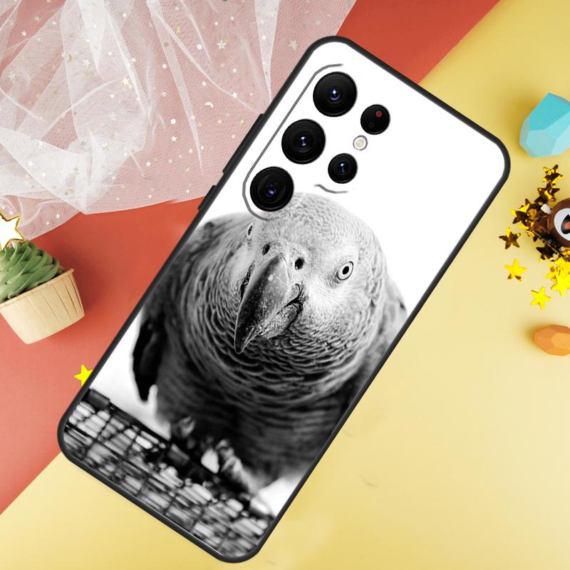 African Grey Parrot Phone Case For Samsung Galaxy S26 S25 S24 S21 S20 S22 S23 Ultra S10 Plus S25 FE Cover Coque