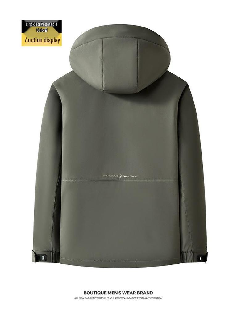 Men's Mid-Length Winter Down Jacket with Detachable Liner and Hood – Suitable for Middle-Aged and Elderly, Dad's Style, Thickened Coat
