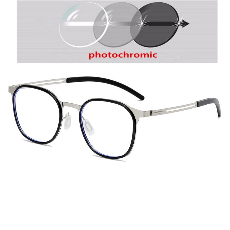 Metal Oversized Student Nearsighted Glasses For Men Fashion Business Shortsighted Prescription Glasses Women -0.5 -0.75 To -6.0