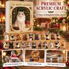 24 Boxes Cat Advent Calendar 2D Acrylic Cat Calendar Holiday Ornament Advent Calendar  Men