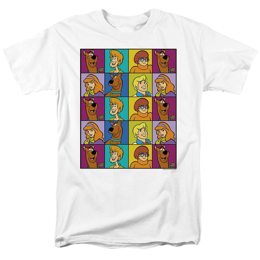 Scooby-Doo! - Meddling Squares - Adult Unisex Short Sleeve T-Shirt - White M