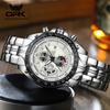 OPK Brand Men's Watch Fashion Multifunctional Calendar Quartz Waterproof Luminous Steel Strap 6020