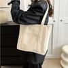 Comfortable Handle Large-capacity Canvas Bag Solid Color Women's Handbag  Student