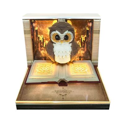 Timepiece Calendar 2026 Paper Art Memo Pad Owl-Shaped Tear Away Mini Desk Calendar for Record Planner Birthday Christmas Gift