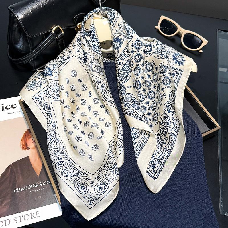 Korean Style Thin Square Scarf Elegant Women Fashion Decorative Neck Scarf